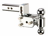 B&W Trailer Hitches - TS10033C B&W Tow And Stow Dual Ball 2" Adj Ball Mount 3" Drop/3-1/2" Rise, Chrome