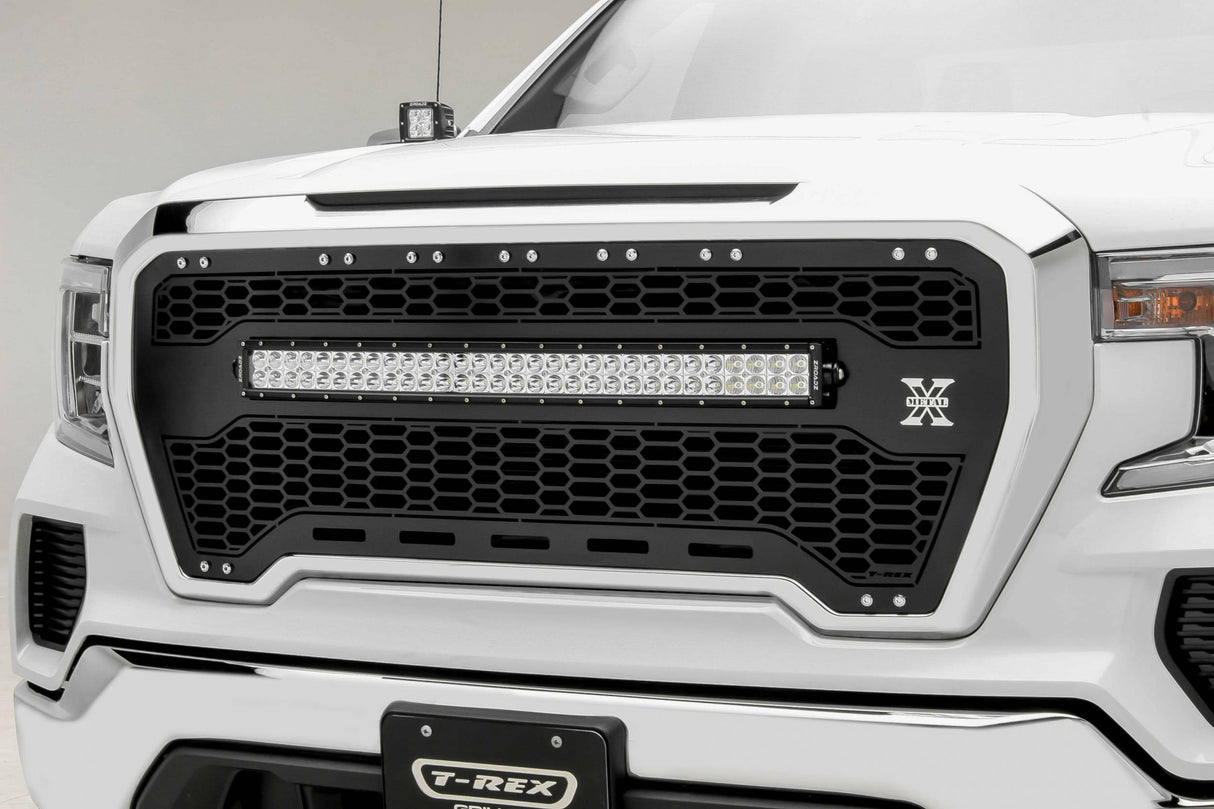 T-Rex Grilles - 2019-2021 GMC Sierra 1500 Laser Torch Grille, Black, Mild Steel, 1 Pc, Insert - PN #7312281 - 7312281