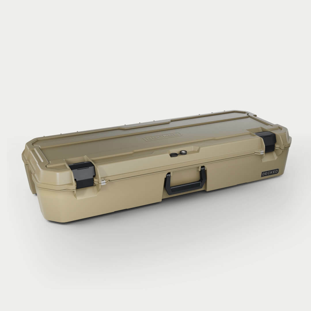 Decked - Honcho 80 - D-co case - includes two (2) dividers and one (1) integrated lock - tan with black latches - A0030-MMAN-BLK