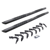 Go Rhino V3423580T - V3 Series Aluminum Side Steps with Mounting Brackets - Textured Black