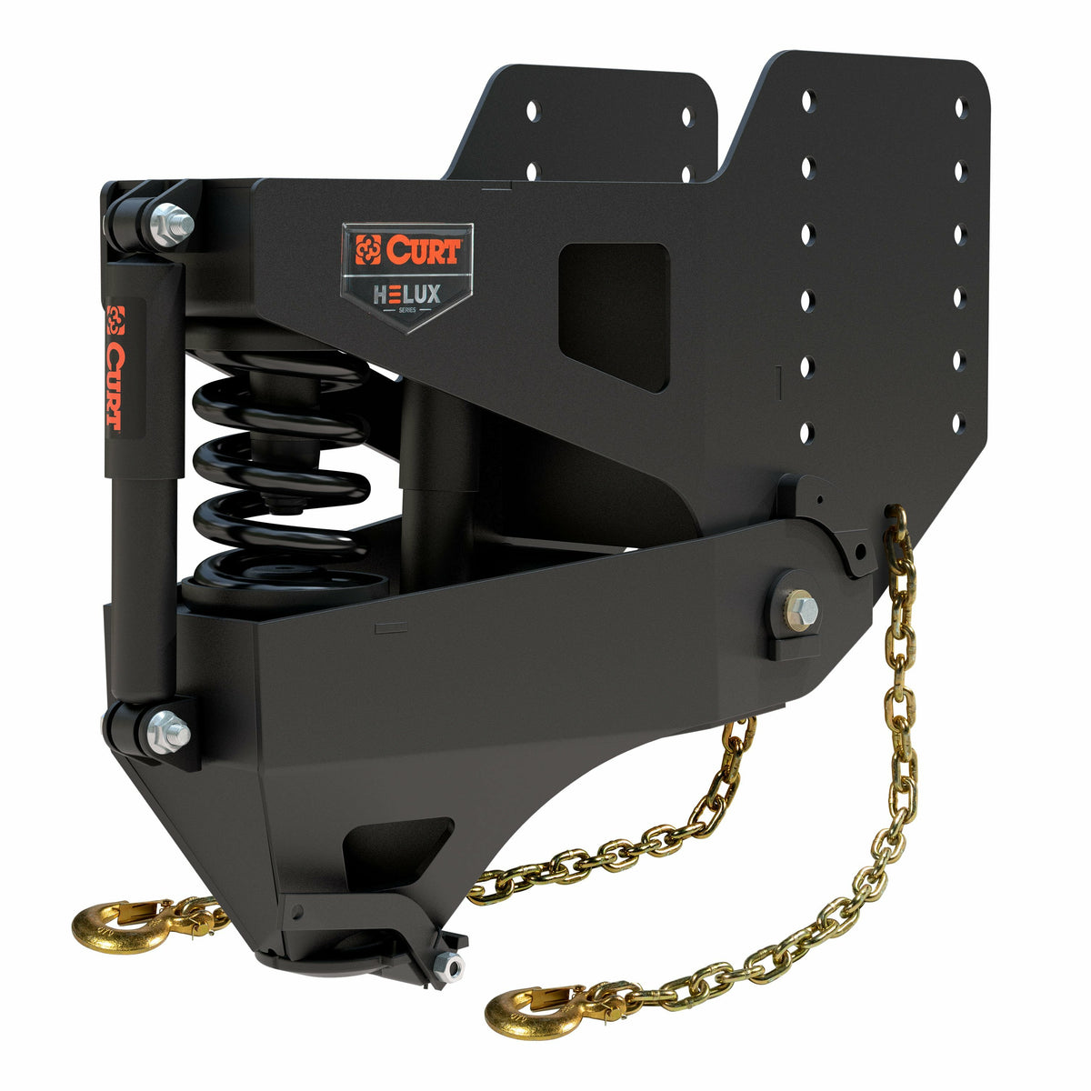 CURT 2024044574 Helux Coil-Spring Gooseneck Pin Box, 2,700 lbs. Pin Weight, 20,000 lbs. Capacity