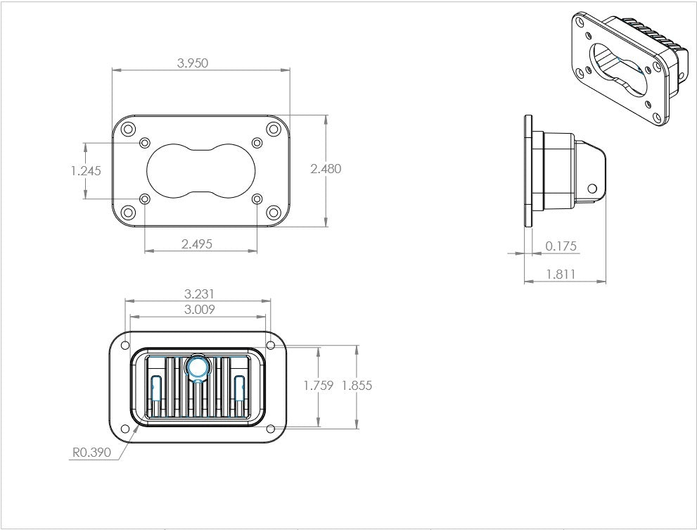 Baja Designs - 481015 - S2 Pro Black Flush Mount LED Auxiliary Light Pod