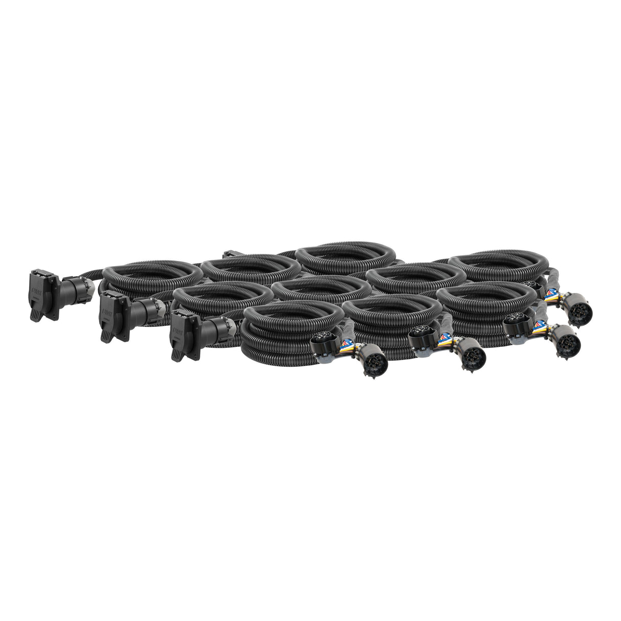Curt - 10' Custom Wiring Extension Harnesses (Adds 7-Way RV Blade to Truck Bed, 10-Pack) - 56000010