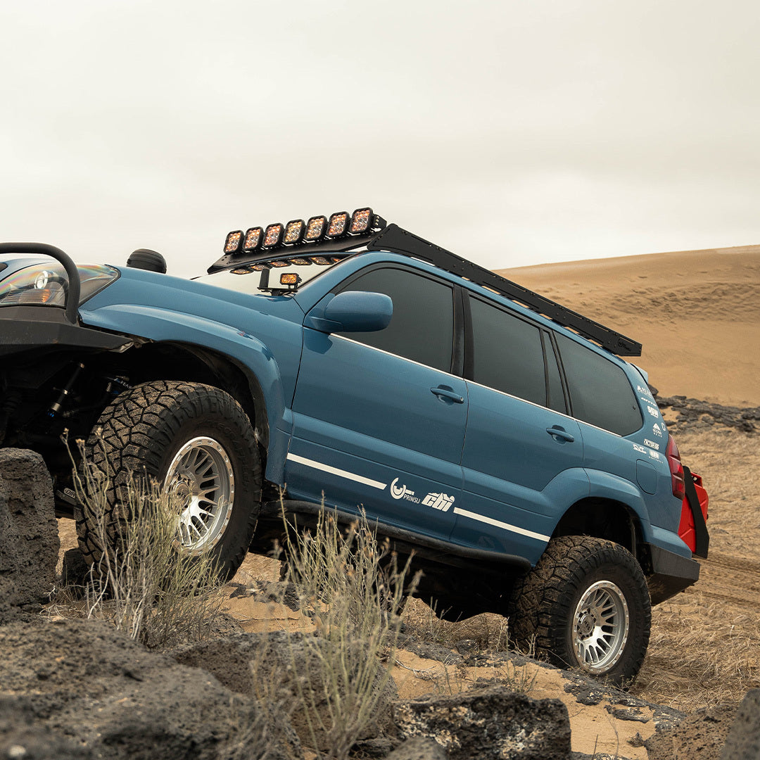 Prinsu - Lexus GX470 Prinsu Pro Roof Rack - Cutout for 40" Lightbars - 400-002-016-011