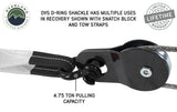 Overland Vehicle Systems - Recovery Shackle 19019901 3/4 4.75 Ton Black - 19019901