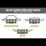 C4 Fabrication - Tacoma Hybrid Front Bumper / 3rd Gen / 2016-2023 - 1200-3216-30-FH-01NA