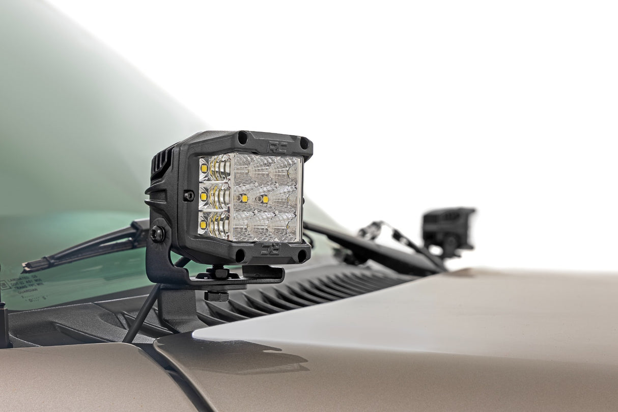 LED Light Kit - Ditch Mount - 2(in.) Black Pair - Flood - Chevy Silverado 1500 (99-06)