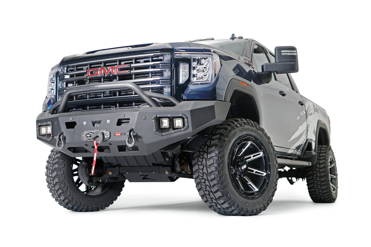 Warn - Ascent HD Front Bumper with Prerunner Grille Guard for 2020-2023 GMC Sierra 2500/3500 HD - 107179