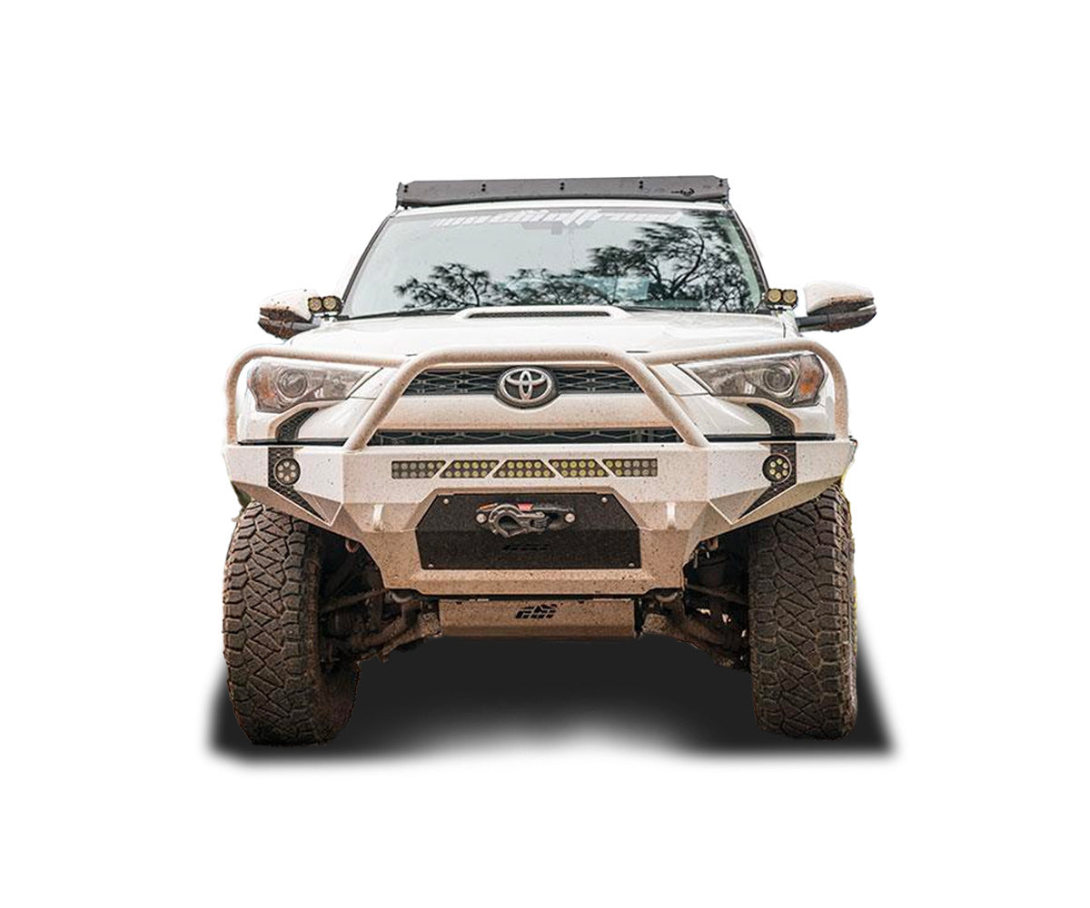 CBI - 5th Gen Toyota 4Runner Adventure Front Bumper /  2014-2020 Powder Coated Black / Aluminium - 200-000-011-185