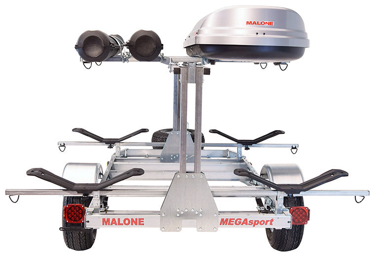 Malone - MegaSport LowBed Trlr w/Tier, Spare, 2 sets Saddle Up, Cargo Box, 2 Rod Tubes - MPG550-LBS