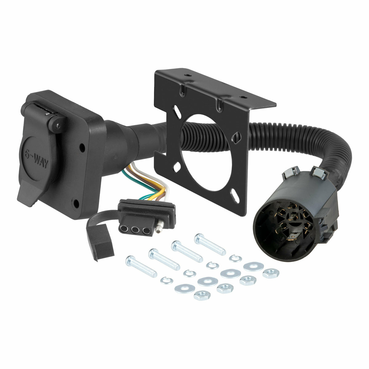 Curt - Dual-Output 6 & 4-Way Connector (Plugs into USCAR) - 55664