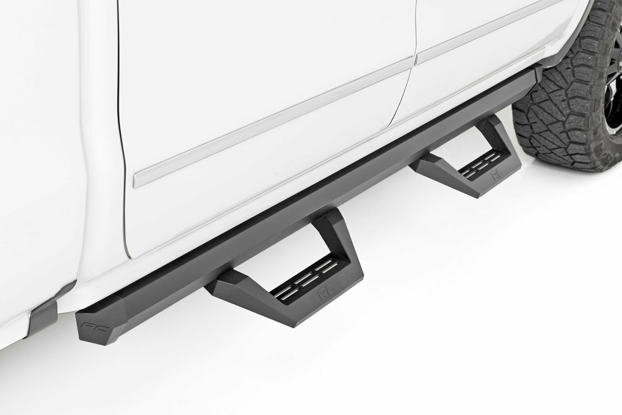 Rough Country - SRX2 Adj Aluminum Step - Crew Cab - Chevy GMC 1500 2500HD 3500HD (07-18) - 11009A