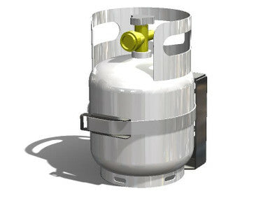 Aluminess 210615 BackPAC Rear Door Storage 5lb Manchester Propane Tank Holder