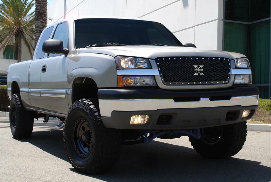 T-Rex Grilles - 1 Pc Small Mesh Mild Steel X-Metal Grille Insert - Fits models without body cladding only - 6711011