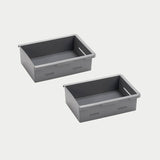 Decked - Shallow Stash Bins - storage bins for vX & vY Drawer Systems - one (1) set of two (2) - A0086-SSBN-GRY