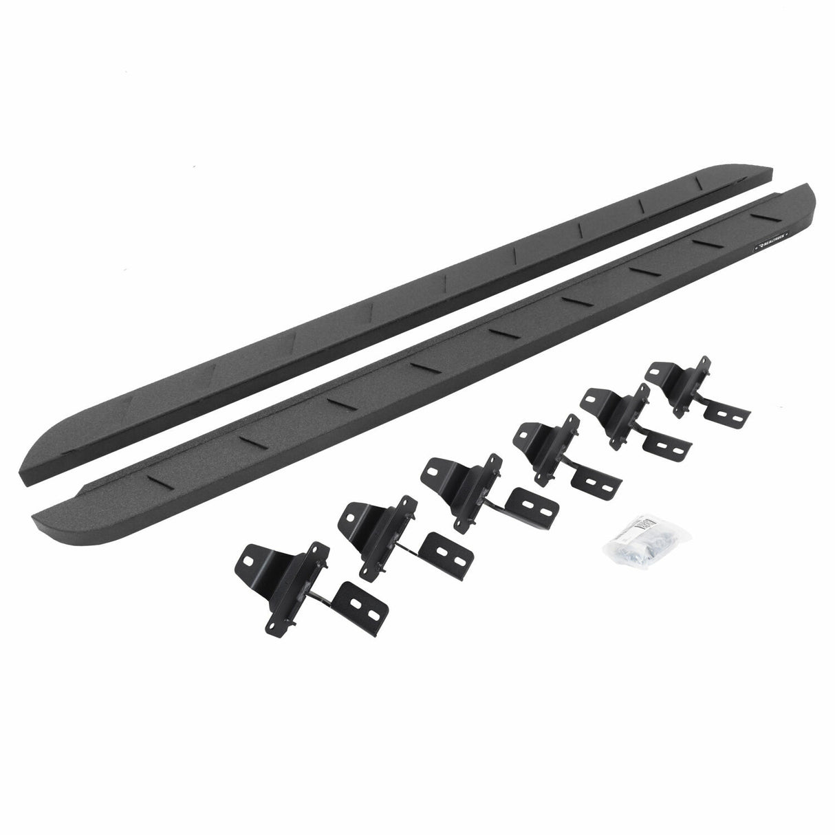 Go Rhino 63450673ST - RB10 Slim Line Running Boards With Mounting Brackets - Protective Bedliner Coating