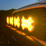 KC HiLiTES 5210 SlimLite 8" LED - Light Shield - SAE Driving - Selective Yellow