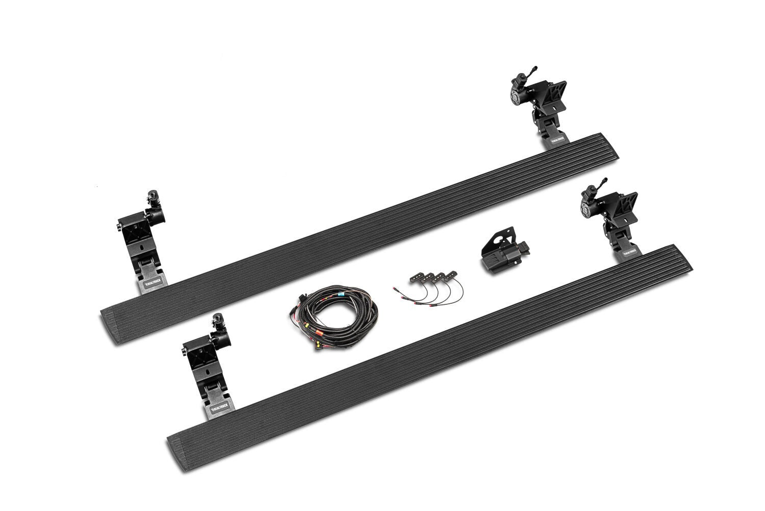 Go Rhino 20412974PC - E1 Electric Running Boards With Mounting Brackets - Textured Black