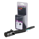 Curt - Electrical Adapter (4-Way Round Vehicle to 4-Way Flat Trailer, Packaged) - 57225