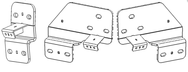 Go Rhino D64205TK - Dominator Xtreme D1,,D2, D6, DSS, DT Side Steps - Mounting Brackets Only - Textured Black