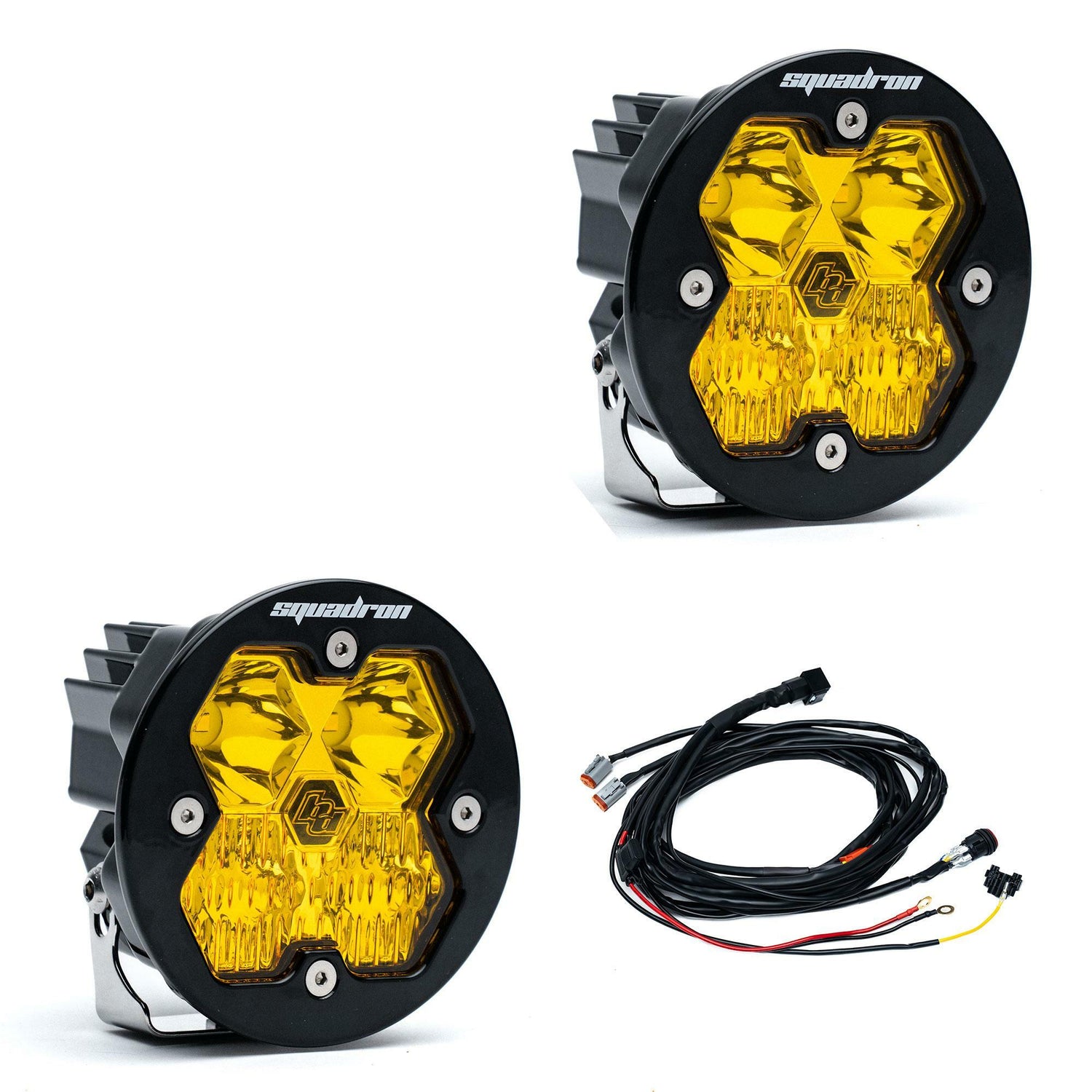 Baja Designs - 58-7813-2 Squadron-R 2.0 Sport Black LED Auxiliary Light Pod Pair (with Harness)