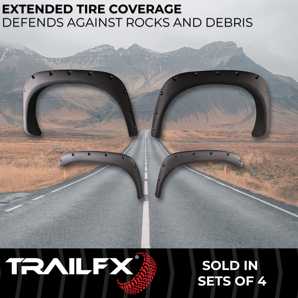 TrailFx - Pocket Style Fender Flares For Ram 1500 (TFD3001S)