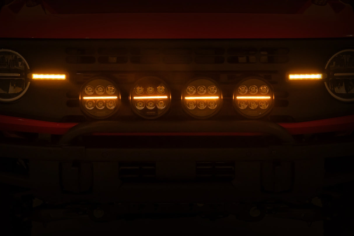 Light Bar Mount - 6.5 Inch Round LED (Quad) - OE Modular Steel - Ford Bronco (21-24)