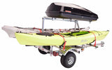 Malone - LowMax 2 Kayak w/Cargo Box Trailer Package (2 sets v-racks & 1 cargo box)  - MPG596TV