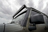 Rough Country - LED Light - Windshield Mnt - 50" Black Dual Row - Amber DRL - Jeep Wrangler JK (07-18) - 70504BLDRLA
