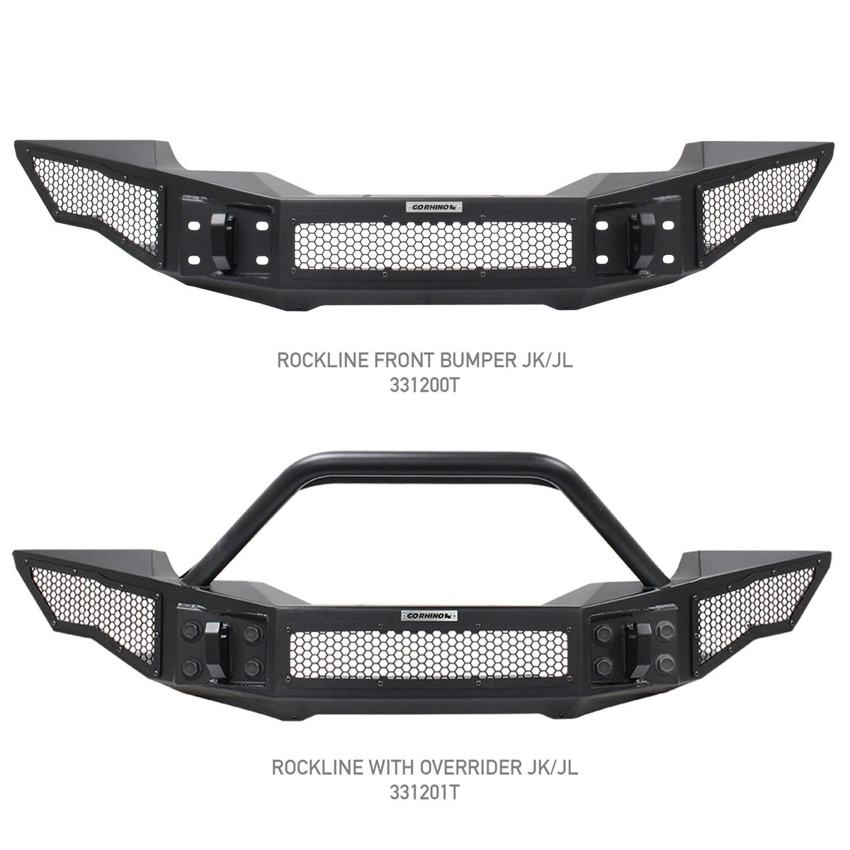 Go Rhino 331200T Rockline Winch-Ready Full Width Bumper For Jeep