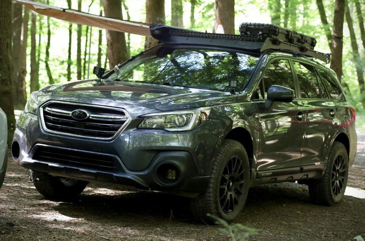 Prinsu - 5th Gen Subaru Outback Prinsu Roof Rack / Cutout for 40" Light Bars - 400-000-019-004