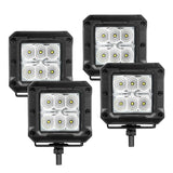 Go Rhino 751803043FCS Bright Series - 3x3 Cube LED Flood Lights, Set of Four
