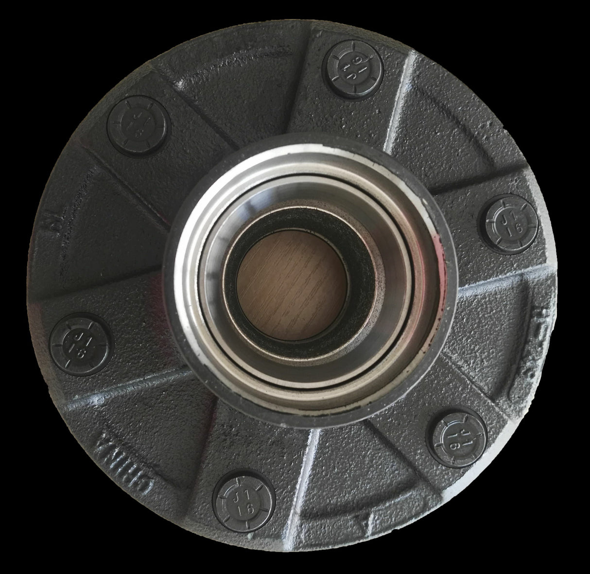 Husky Towing 33087 Idler Hub 3500 Pound Capacity 6 x 5-1/2 Inch Bolt Pattern Black Push-In Studs