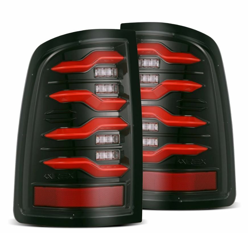 AlphaRex 640002 LED Taillights Black Red