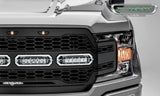 T-Rex Grilles - 1 Pc Laser Cut Pattern Mild Steel Revolver Grille Replacement - Includes Optional Aluminum Accent Trim, Includes (3) Amber running lights, Includes Universal Wiring Harness - 6515841