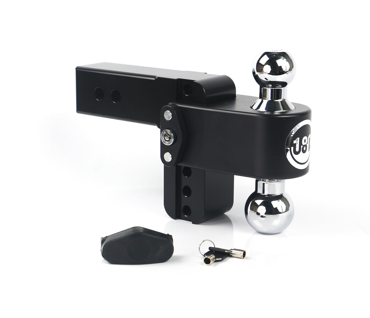 180 Hitch Chrome Cerakoted 4" Drop Hitch with 2.5" Shank - CTB4-2.5-CER-BLA