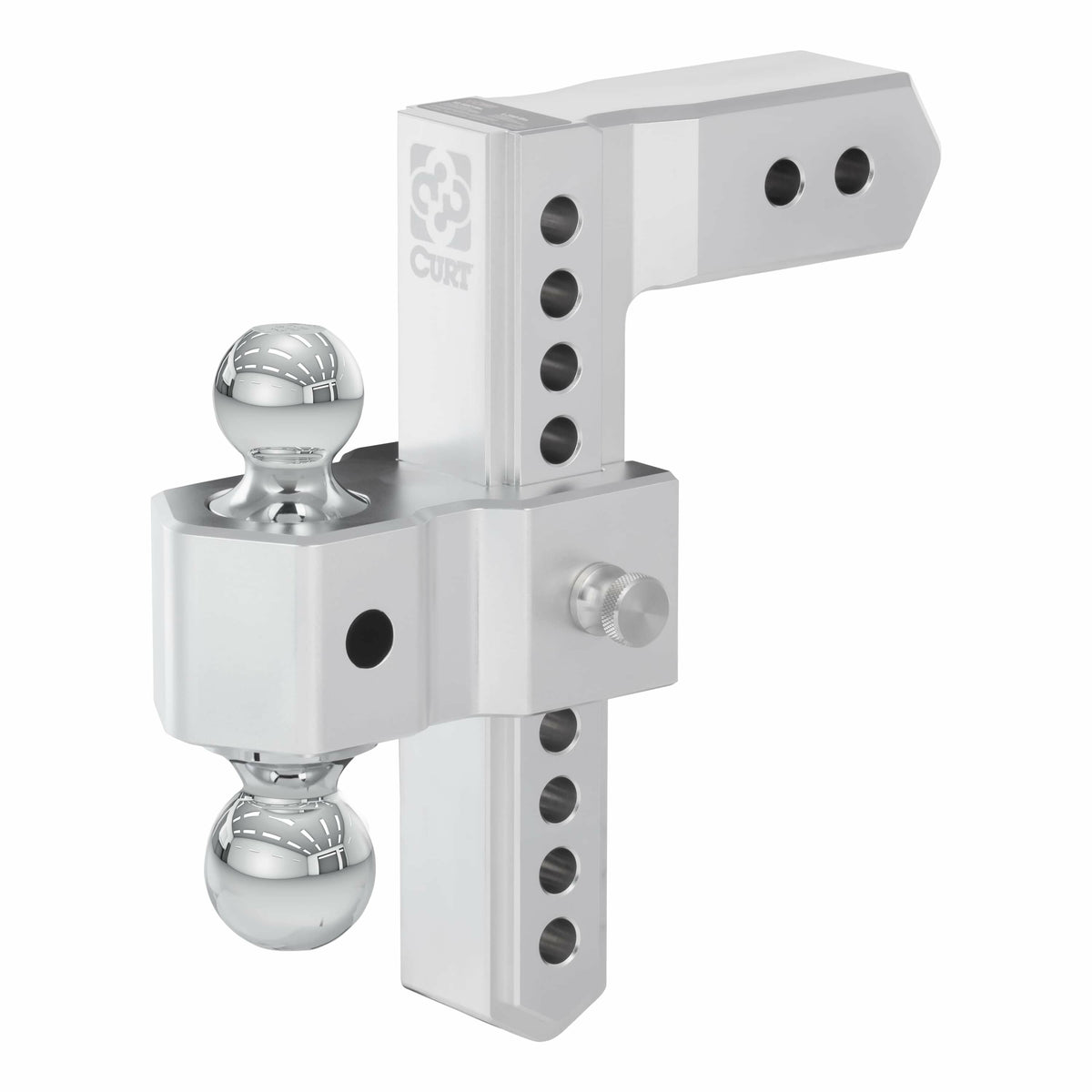 CURT 45387 AlumaLite Adjustable Aluminum Drop Hitch, 10", 12,500 lb