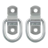 Curt - 1" x 1-1/4" Surface-Mounted Tie-Down D-Rings (1,200 lbs, Clear Zinc, 2-Pack) - 83731