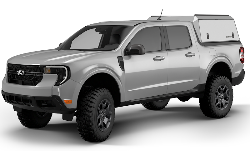 RSI SmartCap - Ford Maverick Truck Bed Cap Edge Defender OEM White 22-26 Ford Maverick 4.5 Foot Short Bed - ED0339-WN