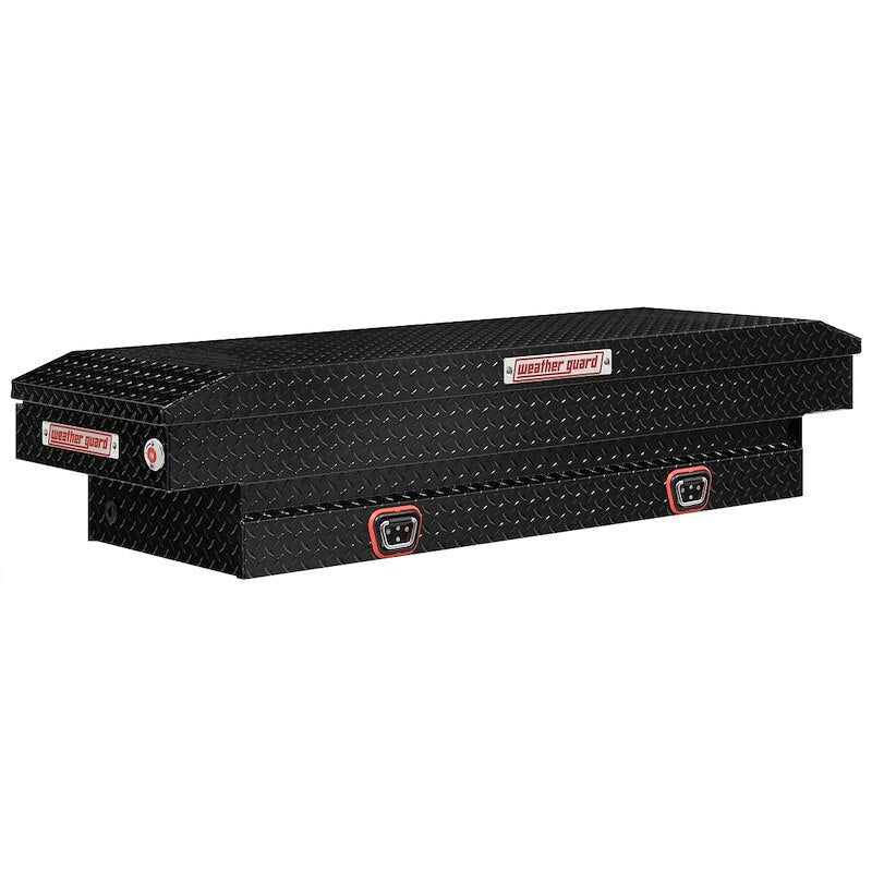 Weather Guard - Model 154-5-04 Saddle Box, Aluminum, Compact, Gloss Black, 7.0 cu ft - 154-5-04
