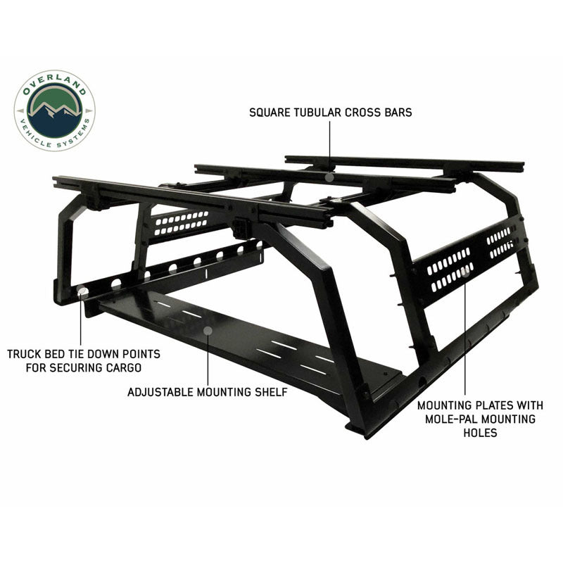 Overland Vehicle Systems - Discovery Rack with Side Cargo Plates, With Front Cargo Tray - 22030201