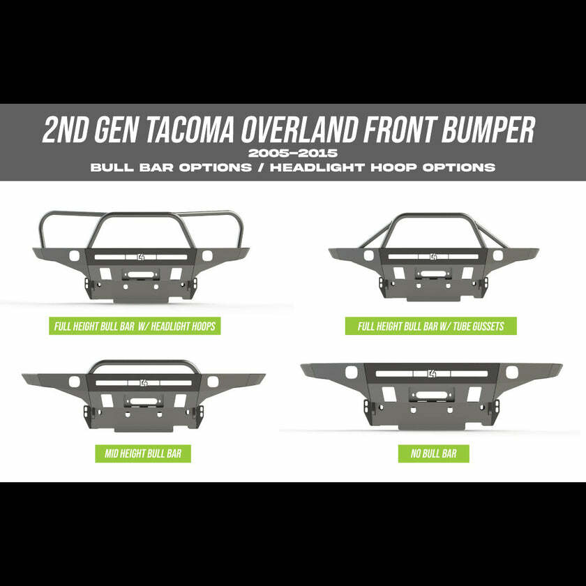 C4 Fabrication - Tacoma Overland Series Front Bumper / 2nd Gen / 2012-2015 - 1200-3112-30-NB-01NA
