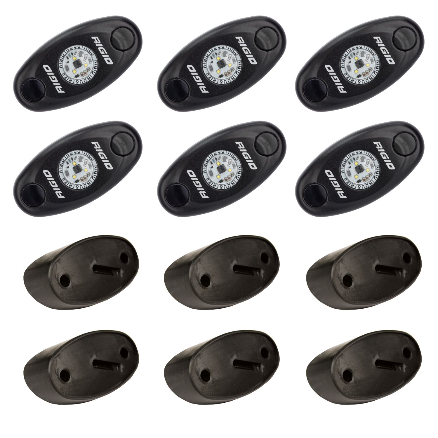RIGID - A-Series Rock Light 6-Pack Kit Red - 400263