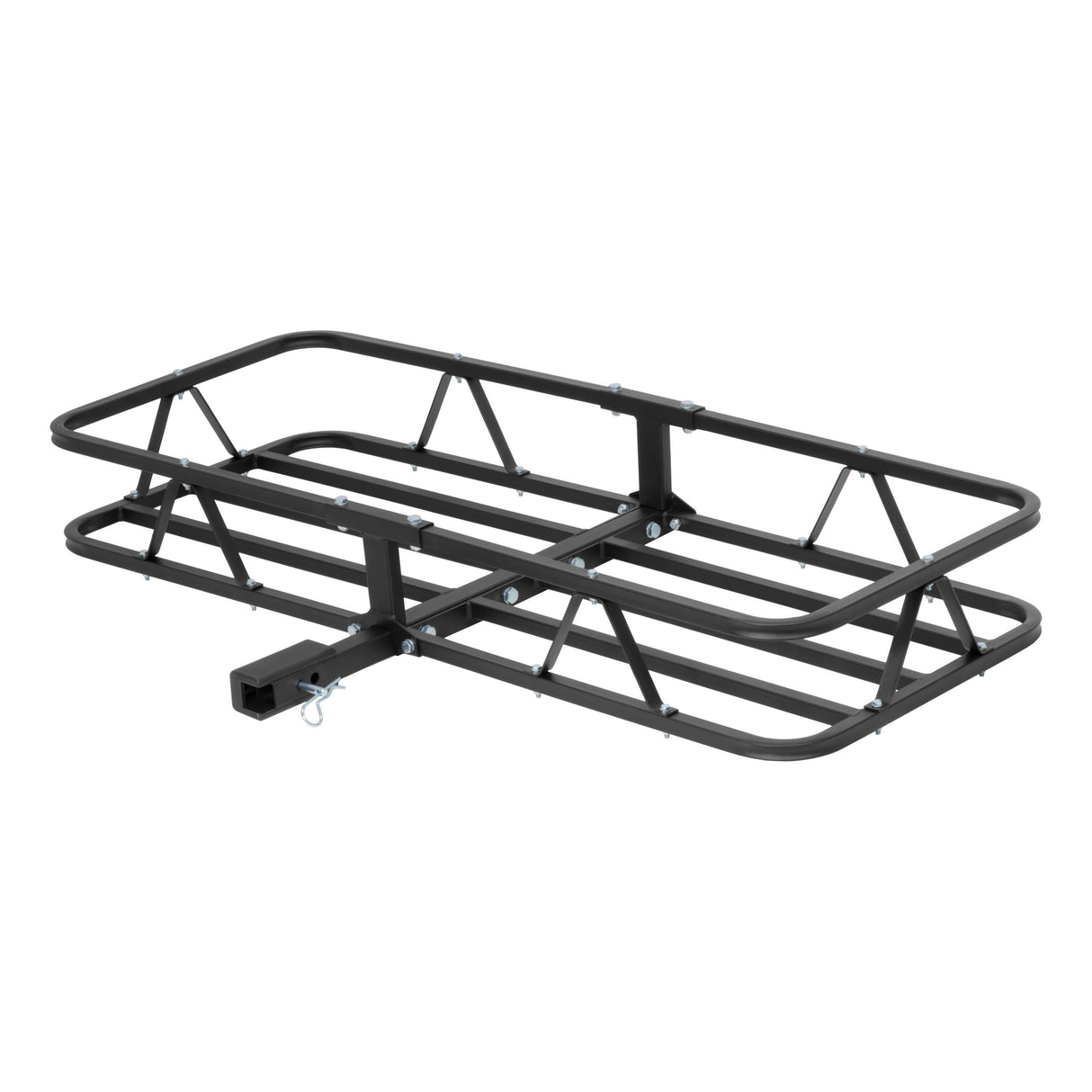 Curt - 48" x 20" Black Steel Basket Cargo Carrier (1-1/4", 2" Adapter, 500 lbs.) - 18145