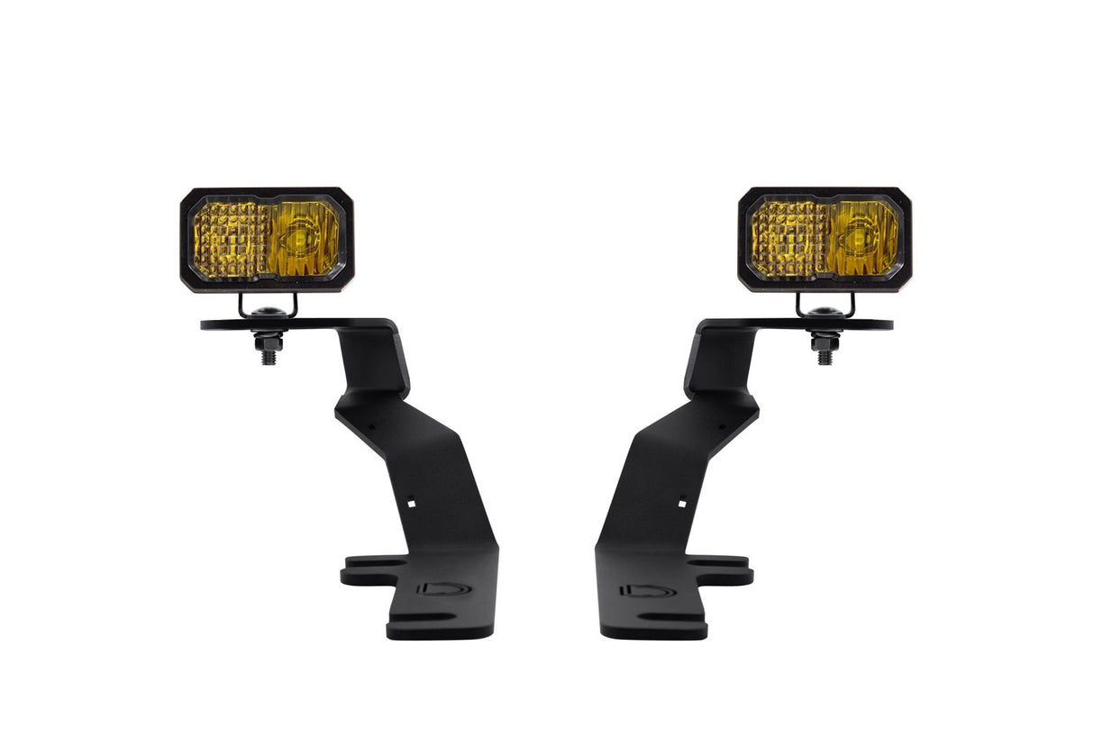 Diode Dynamics DD6574 Allows you to mount two Stage Series 2"?LED Pods above the hood.