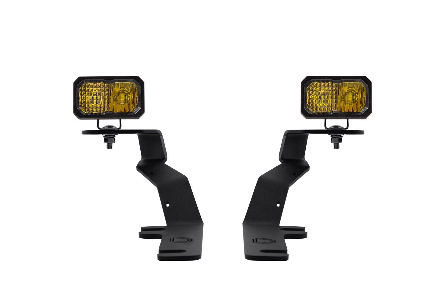 Diode Dynamics DD6574 Allows you to mount two Stage Series 2"?LED Pods above the hood.