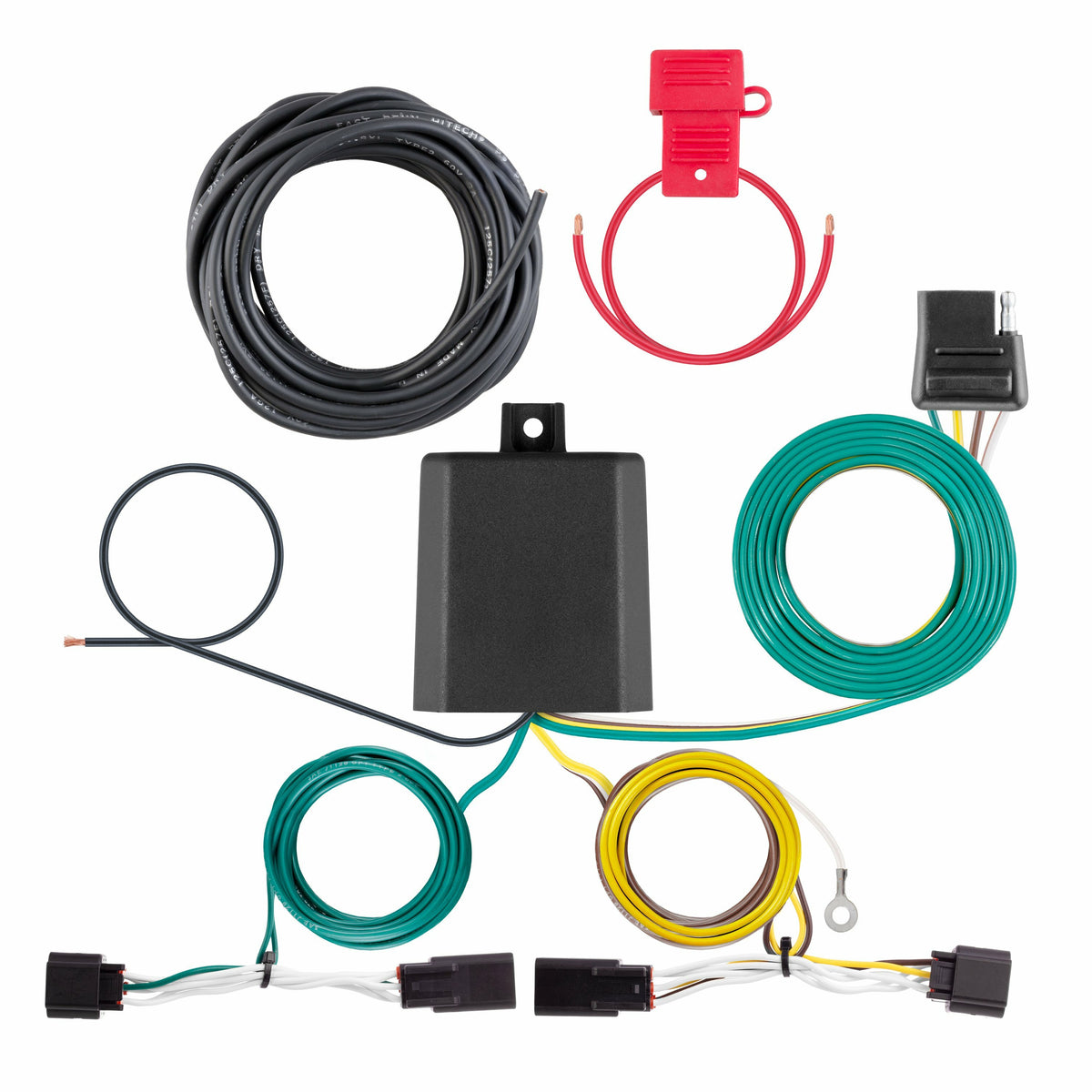Curt - Custom Wiring Harness, 4-Way Flat, Select Kia Carnival without LED Taillights - 56551