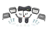 Rough Country - LED Light Kit - Cage Mount - 2" Chrome Pair - Wide Angle - Honda Pioneer (16-22) - 92012