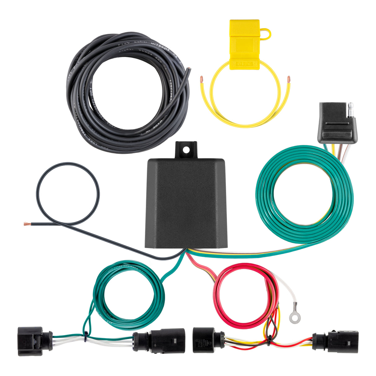 CURT 56527 Custom Wiring Harness, 4-Way Flat Output, Select Volkswagen Golf R, GTI