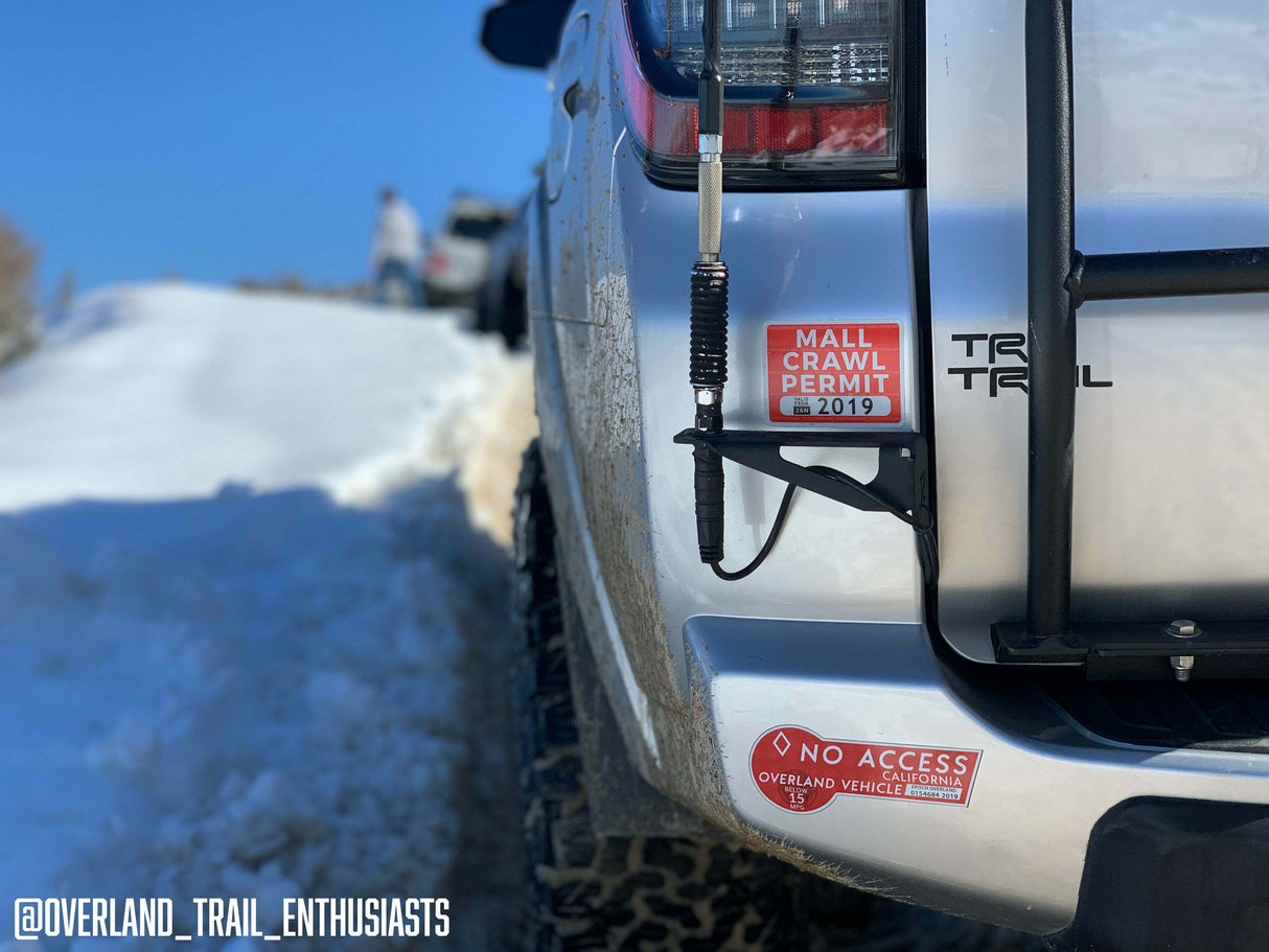 Rago Fabrication - 2010-2023 5th Gen Toyota 4Runner CB Antenna or Whip Flag Mount - R1017T4RUCB-P